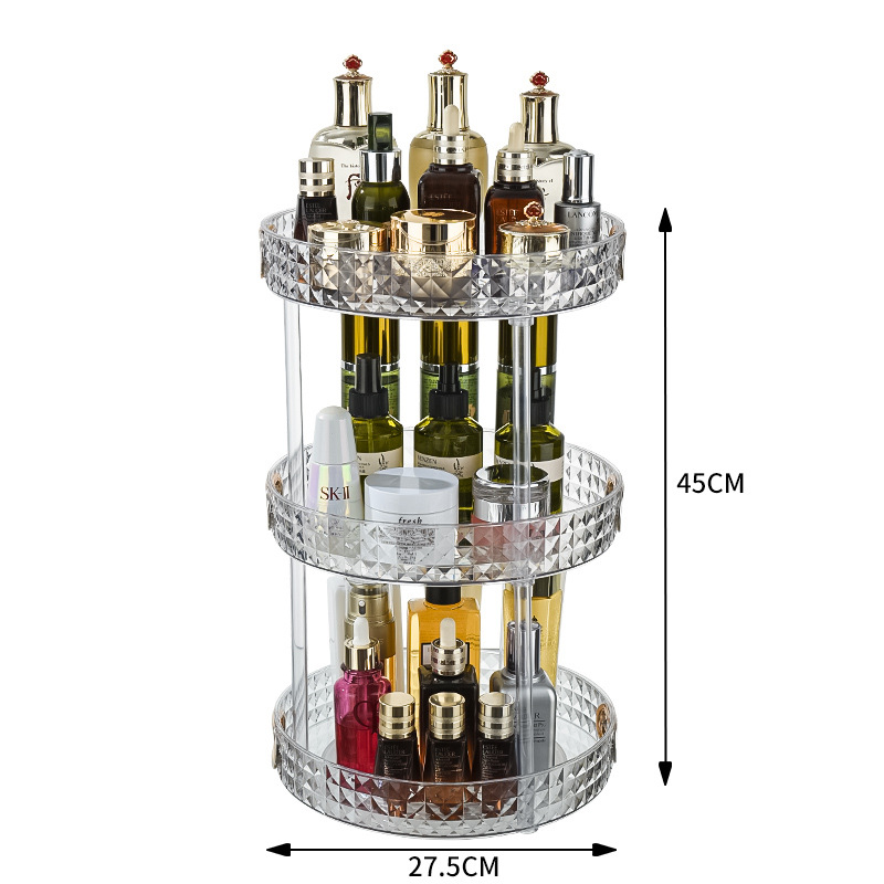 Cosmetic Rotating Storage Rack – 360° Makeup Organizer Shelf - Image 10