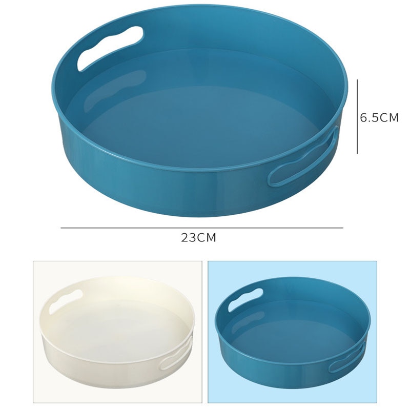 360 Rotating Tray Turntable Kitchen Storage Containers for Spice jar Food Snack Tray Non Slip Bathroom Dried Storage Plate - Image 6