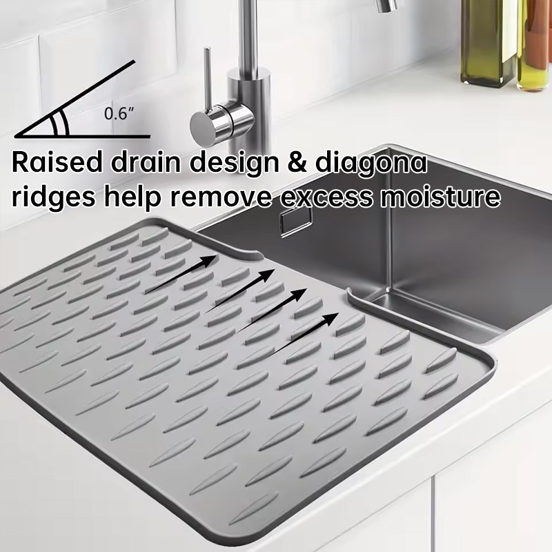 Silicone Dish Drying Mat – Non-Slip Heat Resistant Kitchen Mat - Image 6