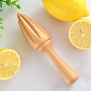 Manual Lemon Juicer – Wooden Citrus Squeezer Tool