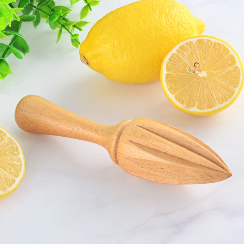 Manual Lemon Juicer – Wooden Citrus Squeezer Tool - Image 2