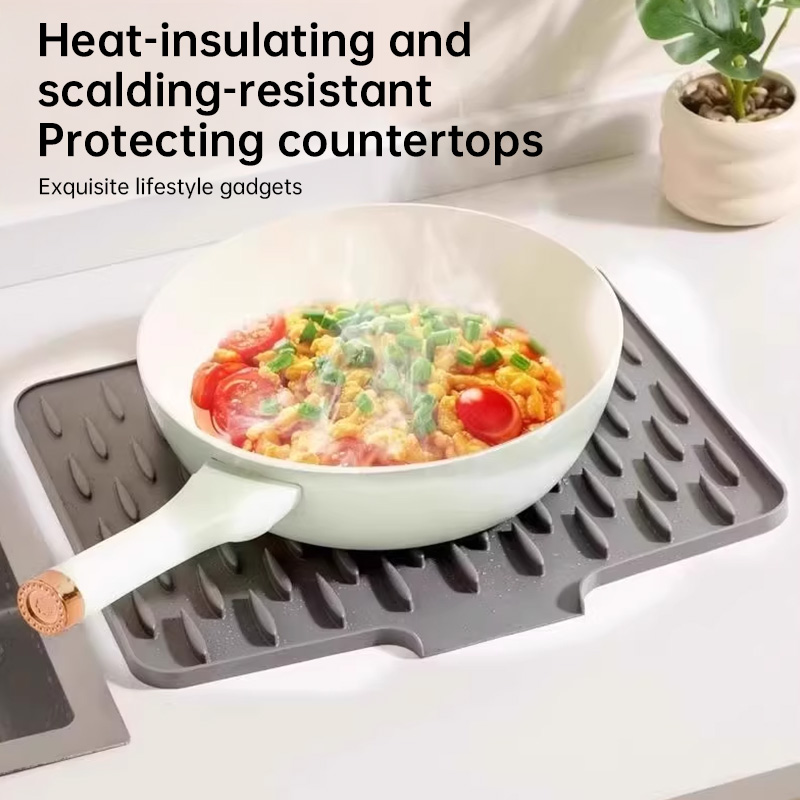 Silicone Dish Drying Mat – Non-Slip Heat Resistant Kitchen Mat - Image 4