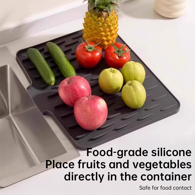 Silicone Dish Drying Mat – Non-Slip Heat Resistant Kitchen Mat - Image 7