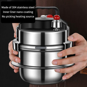 Portable 304 Stainless Steel Pressure Cooker – Compact Outdoor Cooking Pot South Africa”
