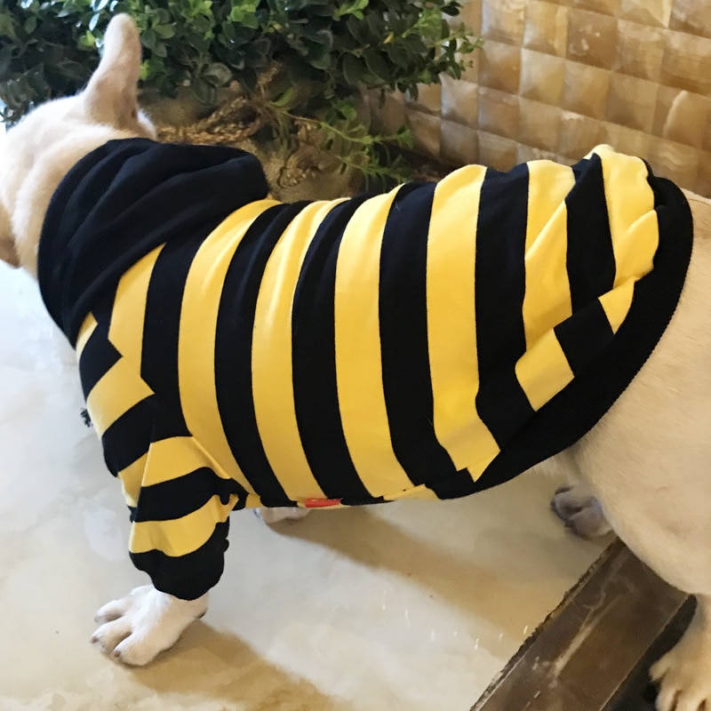 Dog Hoodie Jacket – Striped Cotton Puppy Clothes for Small Dogs - Image 4