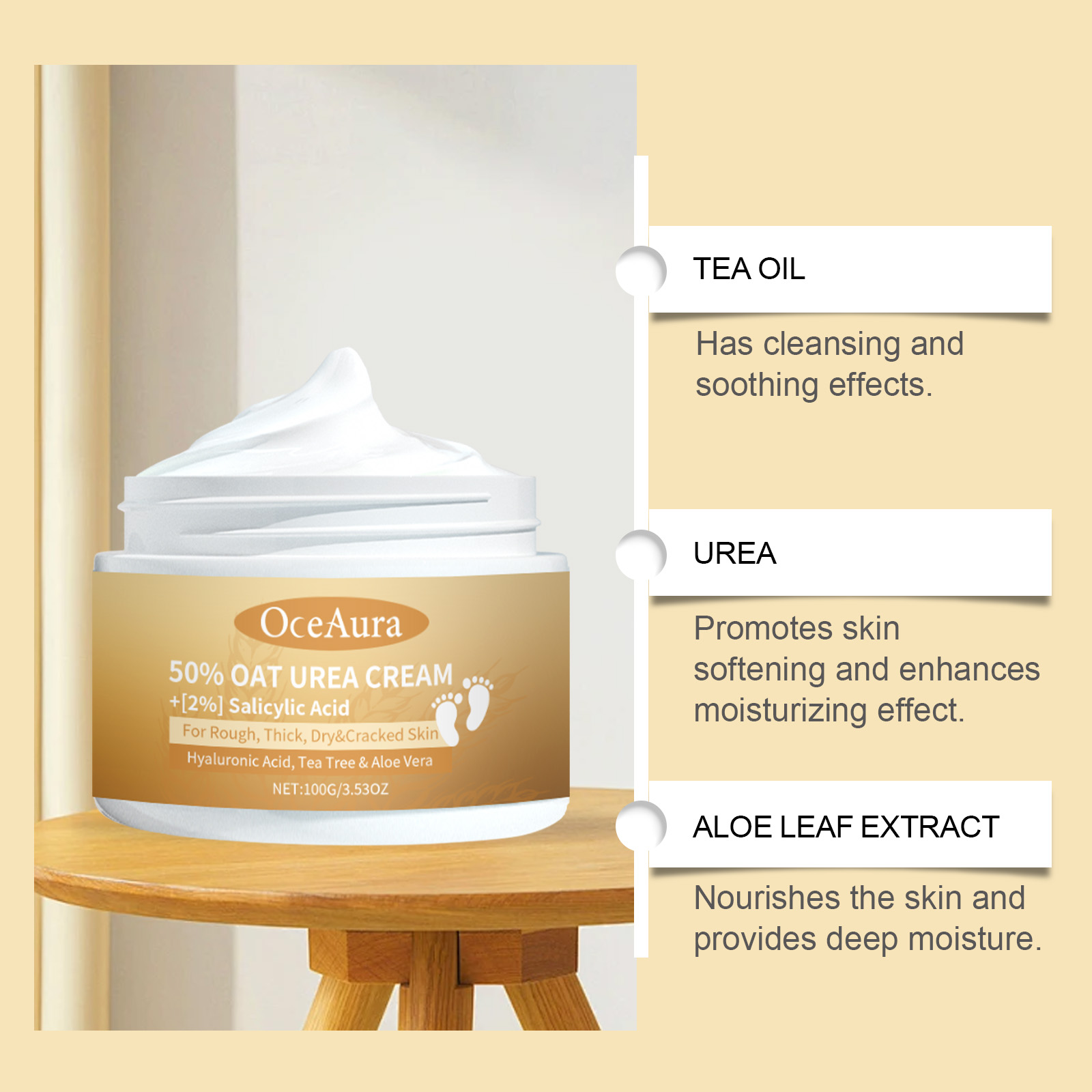 Oat Urea Moisturizing Cream – Deep Hydration Skin Care South Africa - Image 3