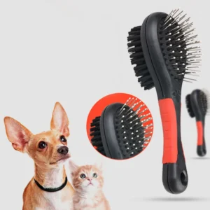 Pet Bath Massage Brush – Double-Sided Grooming & Shedding Tool